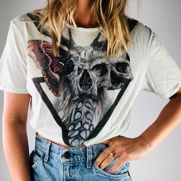 All Saints Tops - ALL SAINTS | Meta Short Sleeve Graphic Tee Shirt M